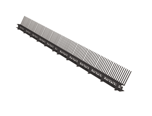 Grzebień okapu z kratką wentylacyjną 1m kolor Brązowy RAL 8019
