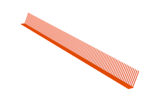 Grzebień okapu 60mm x 1m wróblówka kolor Kolor Cegła RAL 8005