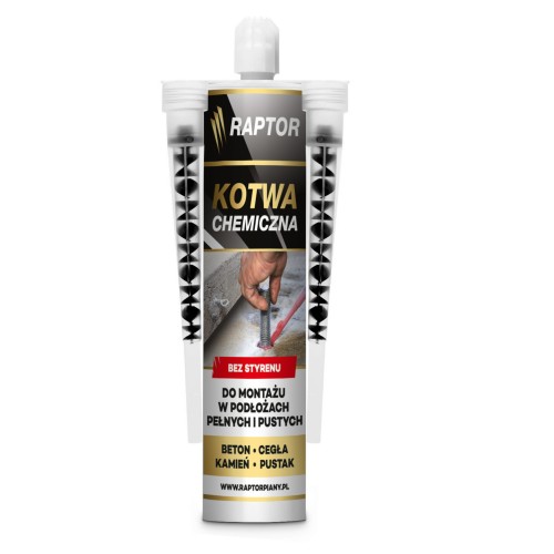 Kotwa Chemiczna RAPTOR 300ML BEZ STYRENU PESF - Dwa mieszacze
