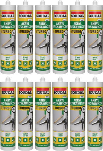 12szt Akryl błyskawiczny Soudal Express Biały 280 ml