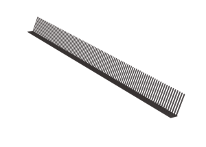 Grzebień okapu 60mm x 1m wróblówka kolor Kolor Brązowu RAL 8019