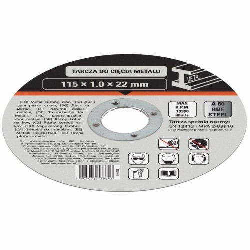 Tarcza do cięcia metalu 115 x 1,0