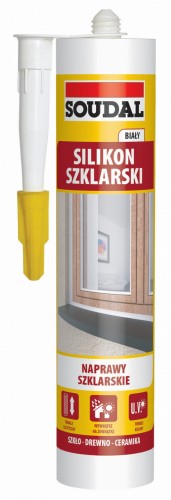 Silikon szklarski Soudal kolor Bezbrawmy 280ml