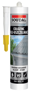 Klej uszczelniacz do blach Soudal Colozinc kolor Czarno Szary RAL 7021