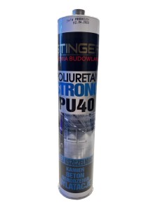 Uszczelniacz poliuretanowy PU40 do dylatacji STINGER 300ml - kolor szary