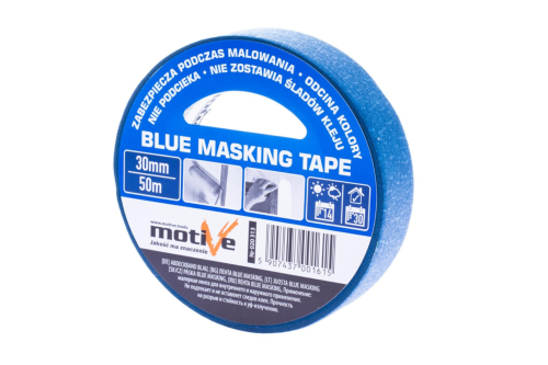 Taśma Malarska Niebieska Blue Masking 30mm x 50M Motive