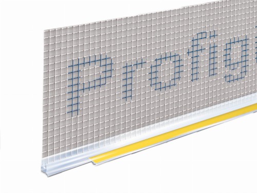 Listwa przyokienna z siatką kolor BEZBARWNY 6mm 2,5m PROCOLOR