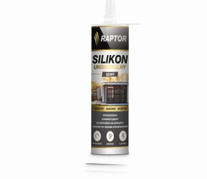 Silikon RAPTOR uniwersalny Szary 280ml 