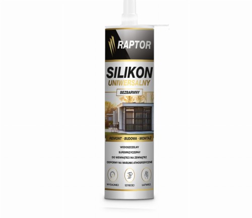 Silikon RAPTOR uniwersalny Bezbarwny 280ml