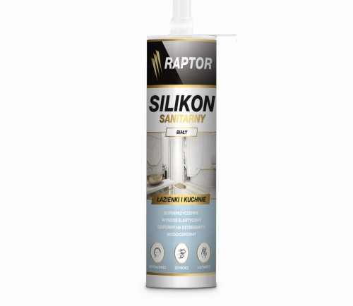 Silikon RAPTOR sanitarny Biały  280ml