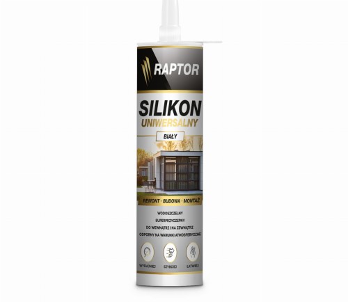 Silikon RAPTOR uniwersalny Biały 280ml