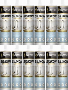 12szt Silikon RAPTOR sanitarny Biały  280ml