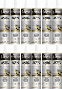 12szt Akryl RAPTOR wewnętrzny zewnętrzny BIAŁY 280ml 