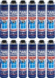 12szt Piana pistoletowa niskoprężna PVC STINGER ZIMOWA- 10° 750ml