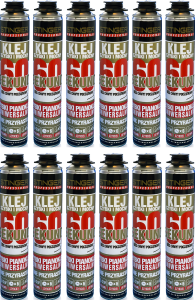 12szt  Pianoklej STINGER 60 SEKUND szybki uniwersalny 750ml  