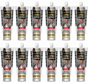 12szt Kotwa Chemiczna RAPTOR 300ML BEZ STYRENU PESF - Dwa mieszacze