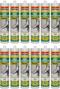 12szt Akryl błyskawiczny Soudal Express Biały 280 ml 